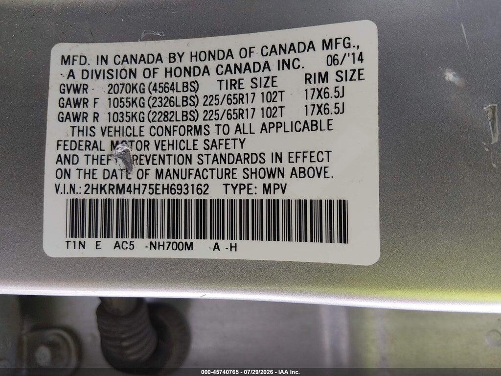 2HKRM4H75EH693162 2014 HONDA CR-V photo no. 9