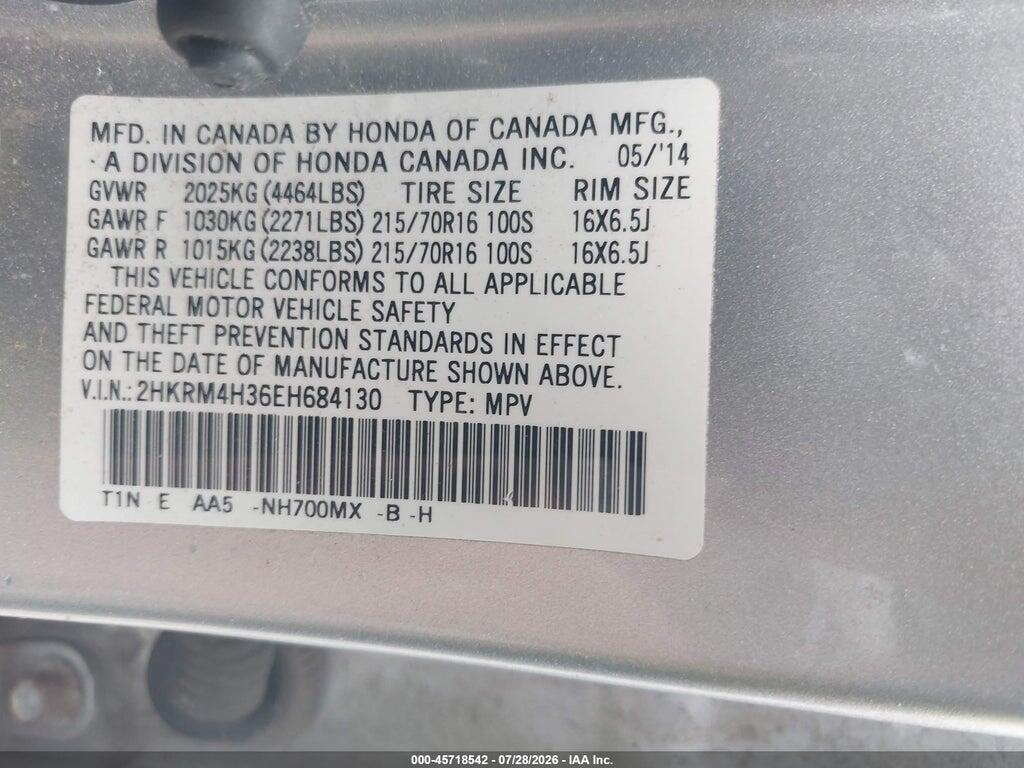 2HKRM4H36EH684130 2014 HONDA CR-V photo no. 9