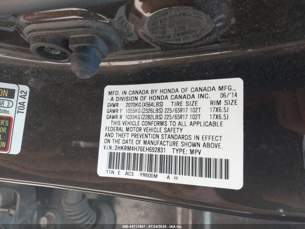 2HKRM4H76EH692831 2014 HONDA CR-V photo no. 9