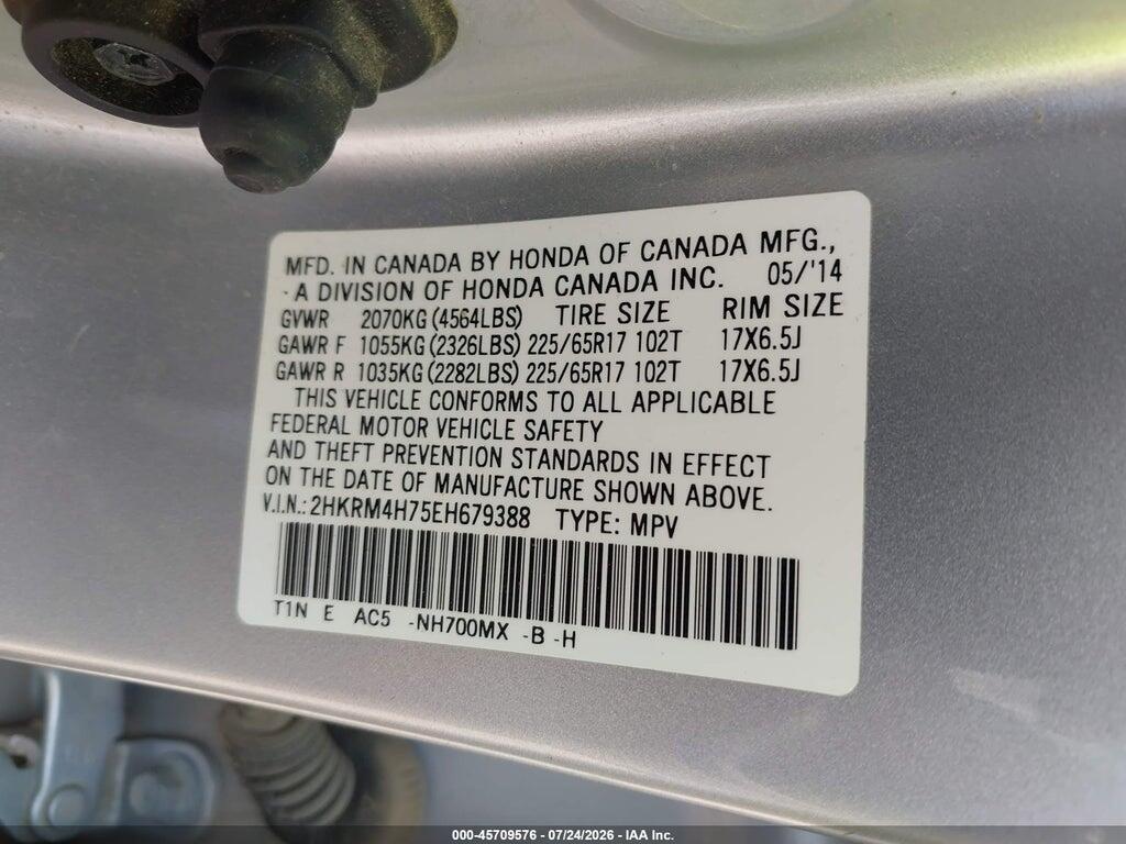 2HKRM4H75EH679388 2014 HONDA CR-V photo no. 9