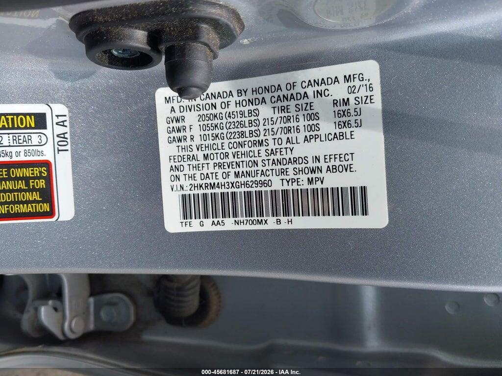 5J6RM4H30EL109334 2014 HONDA CR-V photo no. 9