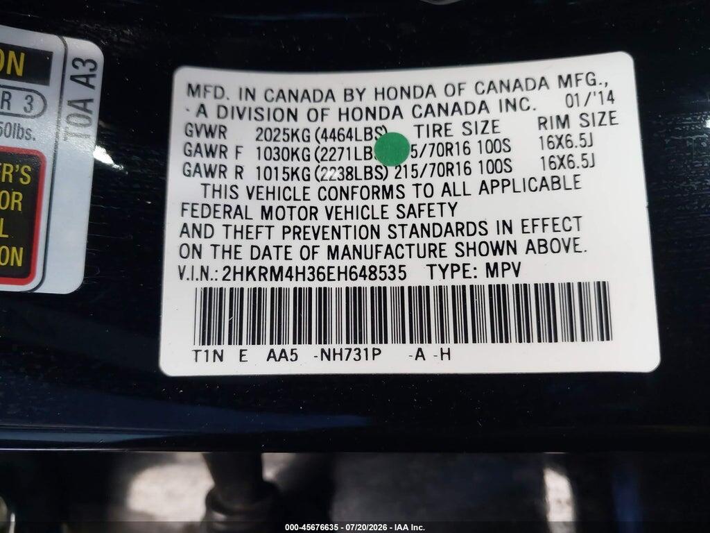 2HKRM4H36EH648535 2014 HONDA CR-V photo no. 9