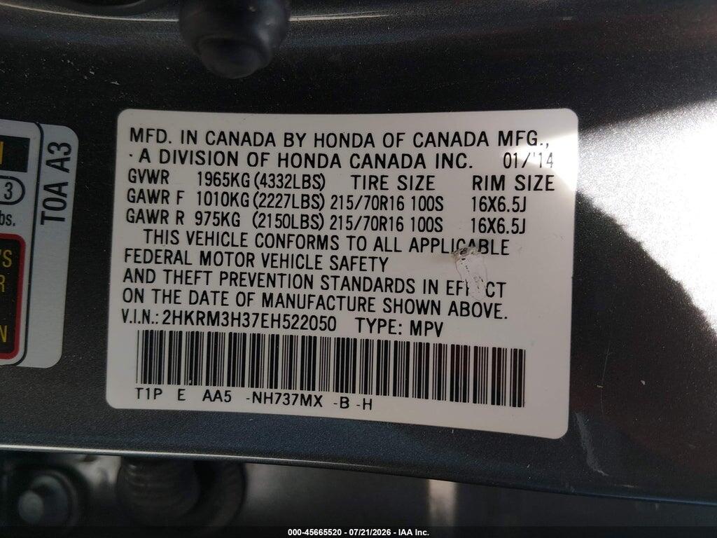 2HKRM3H37EH522050 2014 HONDA CR-V photo no. 9