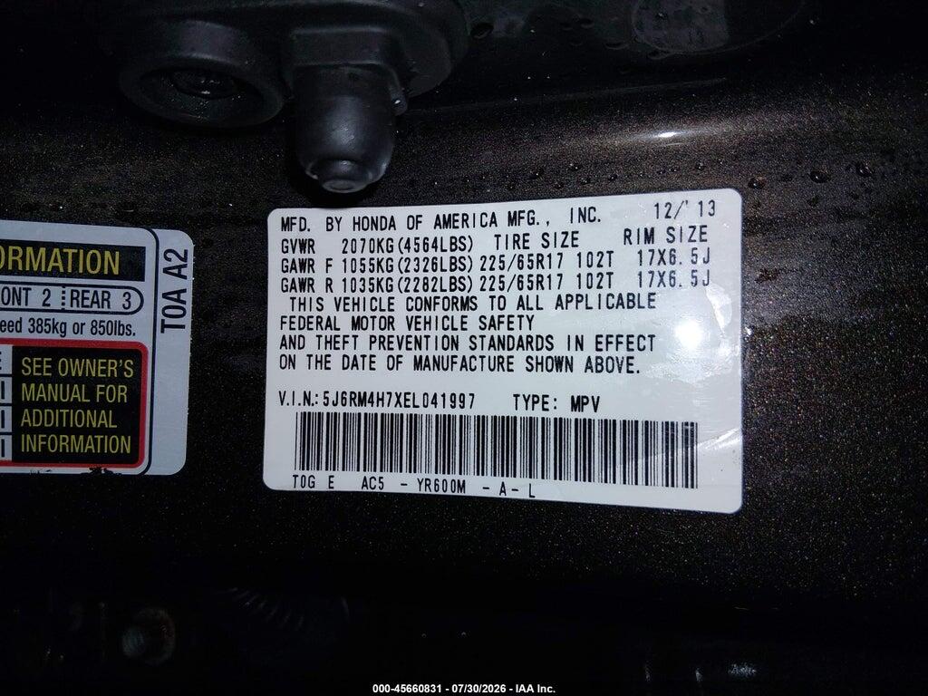 5J6RM4H7XEL041997 2014 HONDA CR-V photo no. 9