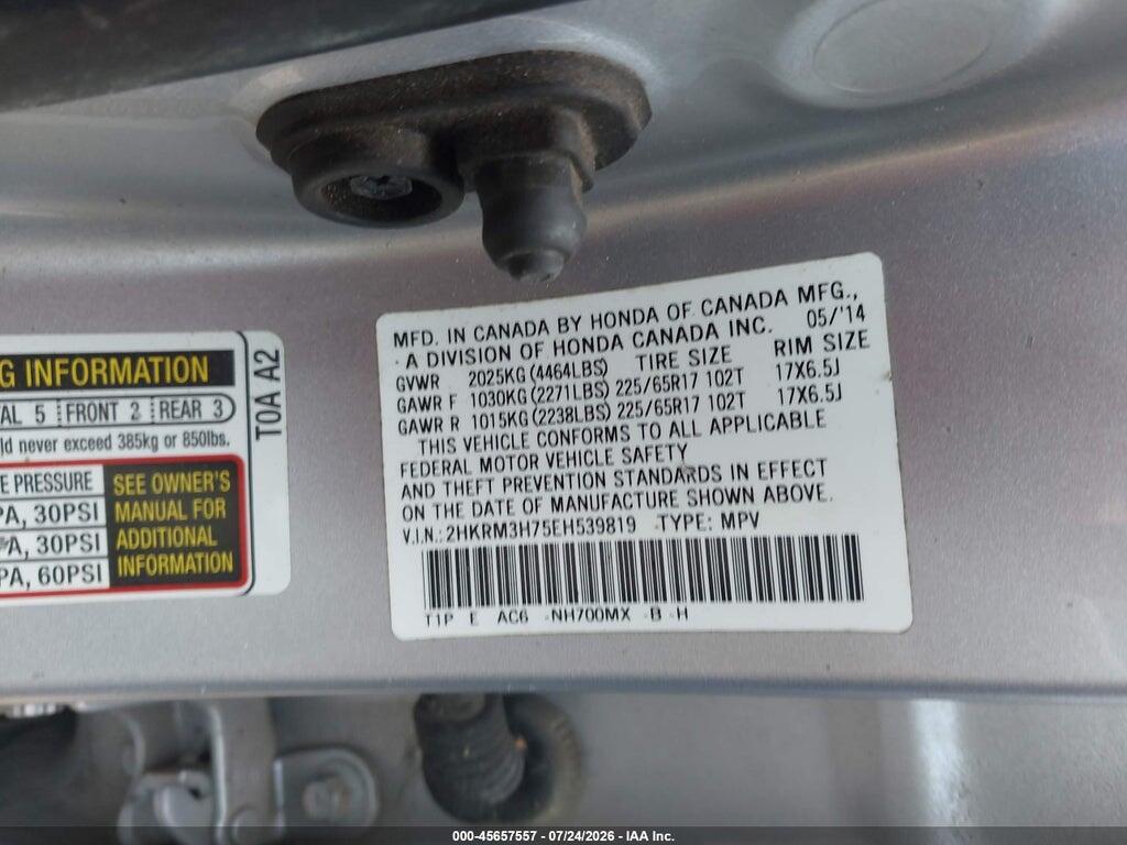 2HKRM3H75EH539819 2014 HONDA CR-V photo no. 9