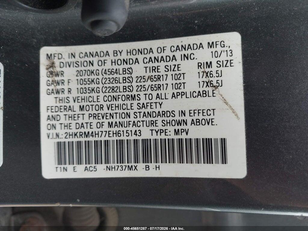 2HKRM4H77EH615143 2014 HONDA CR-V photo no. 9