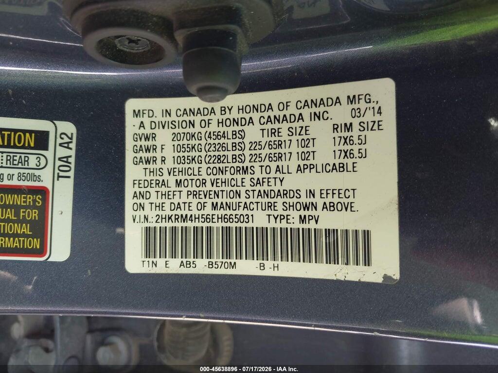 2HKRM4H56EH665031 2014 HONDA CR-V photo no. 9