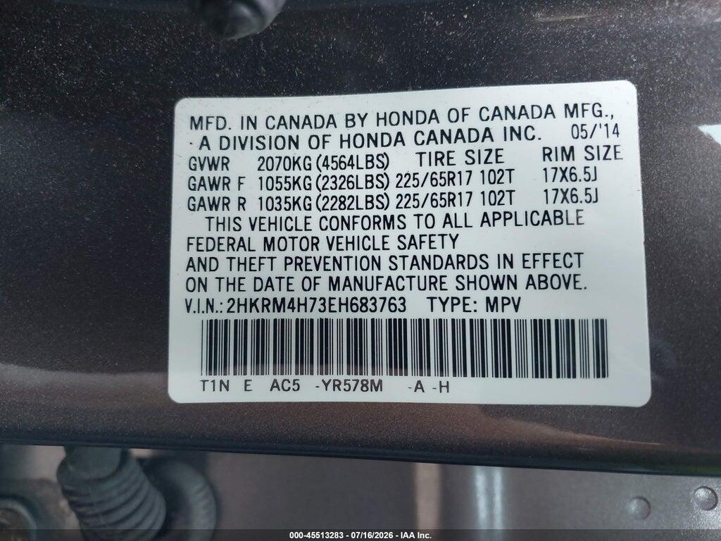 2HKRM4H73EH683763 2014 HONDA CR-V photo no. 9