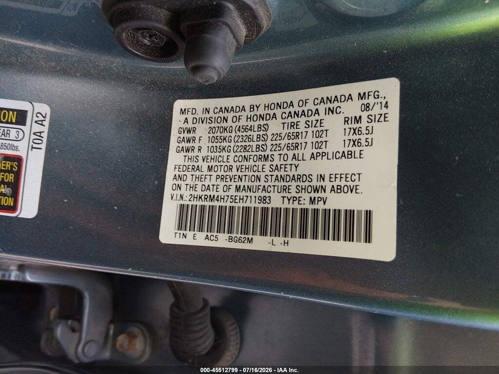 2HKRM4H75EH711983 2014 HONDA CR-V photo no. 9