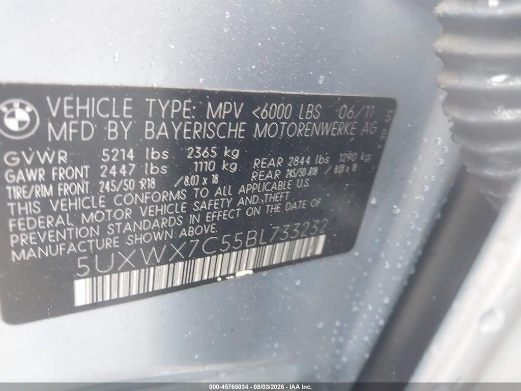 5UXWX7C55BL733232 2011 BMW X3 photo no. 9