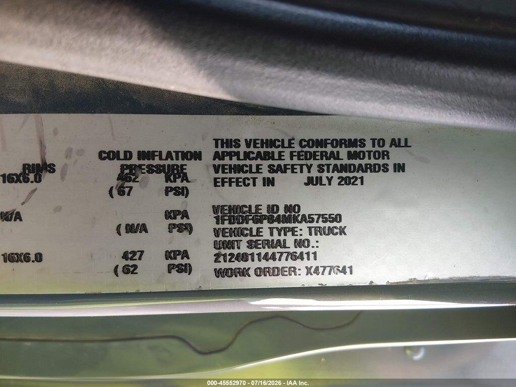 1FDDF6P84MKA57550 2021 FORD TRANSIT-350 CUTAWAY photo no. 8