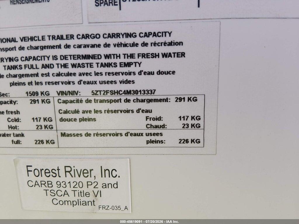 5ZT2FSHC4M3013337 2021 FOREST RIVER FLAGSTAFF E-PRO TRAVEL TRAILER photo no. 9