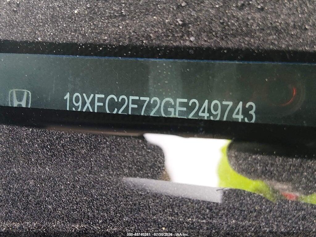 19XFC2F72GE249743 2016 HONDA CIVIC photo no. 9