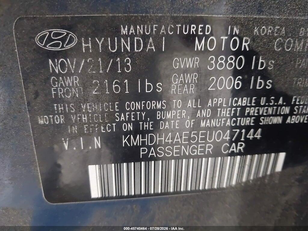 KMHDH4AE5EU047144 2014 HYUNDAI ELANTRA photo no. 9