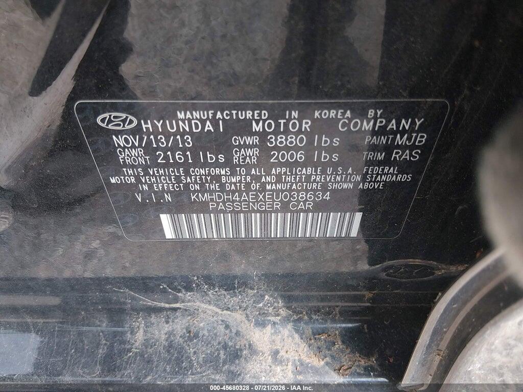KMHDH4AEXEU038634 2014 HYUNDAI ELANTRA photo no. 9