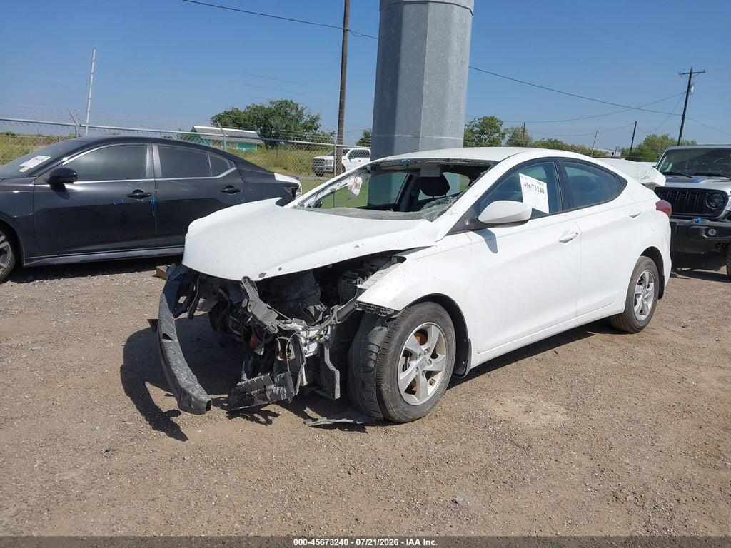 5NPDH4AE1EH491104 2014 HYUNDAI ELANTRA photo no. 2