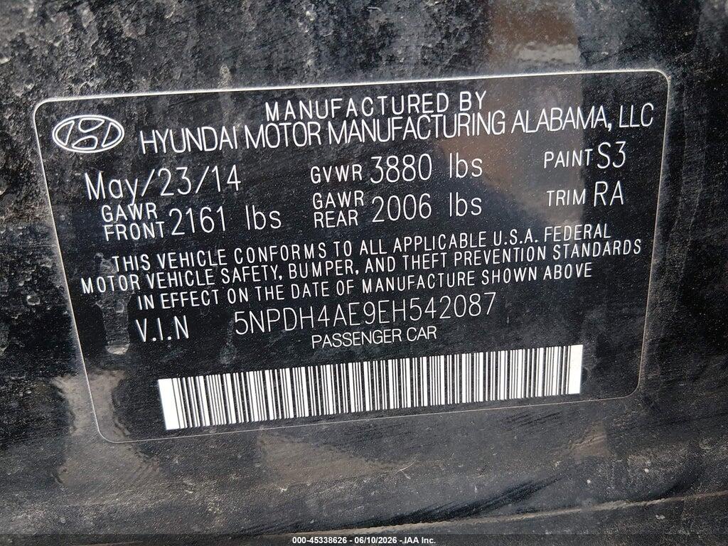 5NPDH4AE9EH542087 2014 HYUNDAI ELANTRA photo no. 9