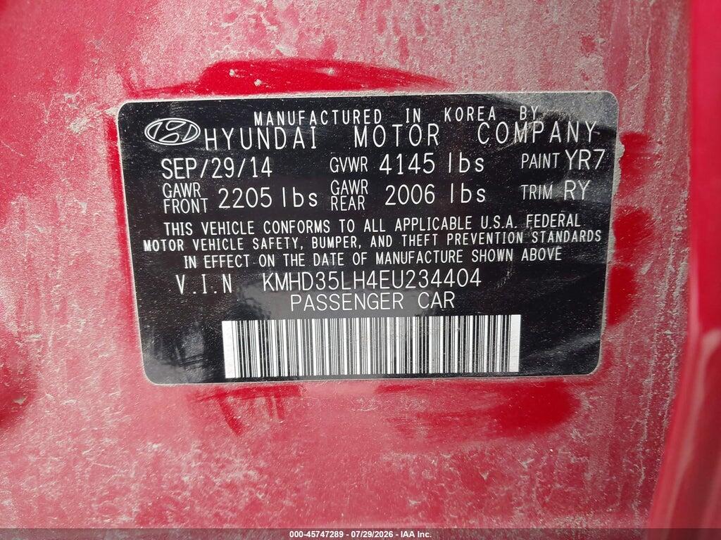 KMHD35LH4EU234404 2014 HYUNDAI ELANTRA GT photo no. 9