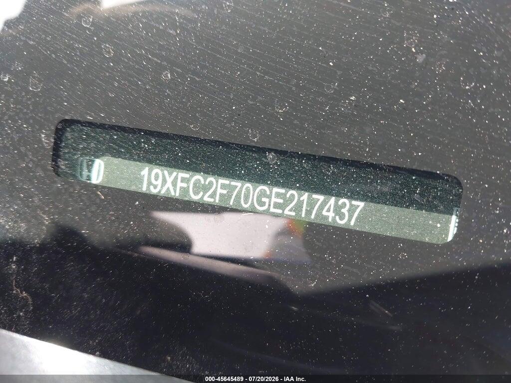 19XFC2F70GE217437 2016 HONDA CIVIC photo no. 9