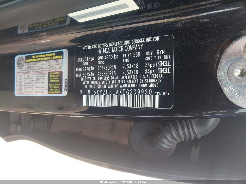 5XYZU3LAXEG209930 2014 HYUNDAI SANTA FE SPORT photo no. 9