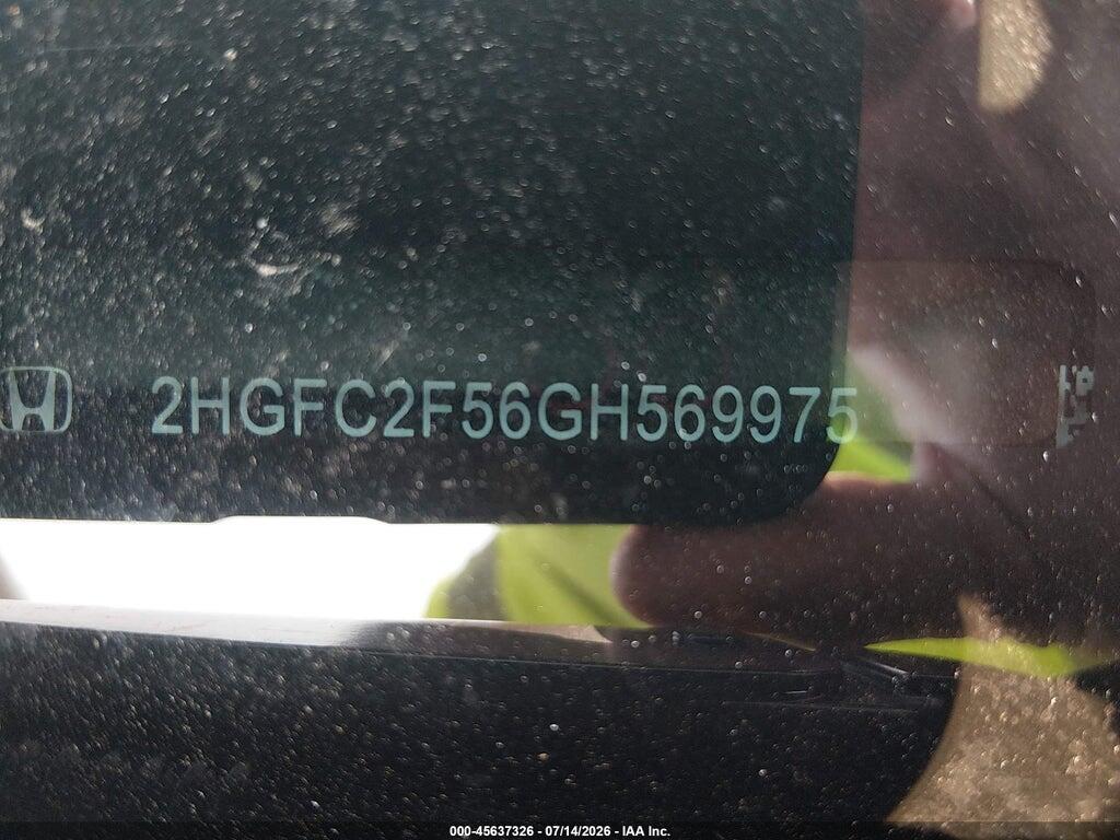 2HGFC2F56GH569975 2016 HONDA CIVIC photo no. 9