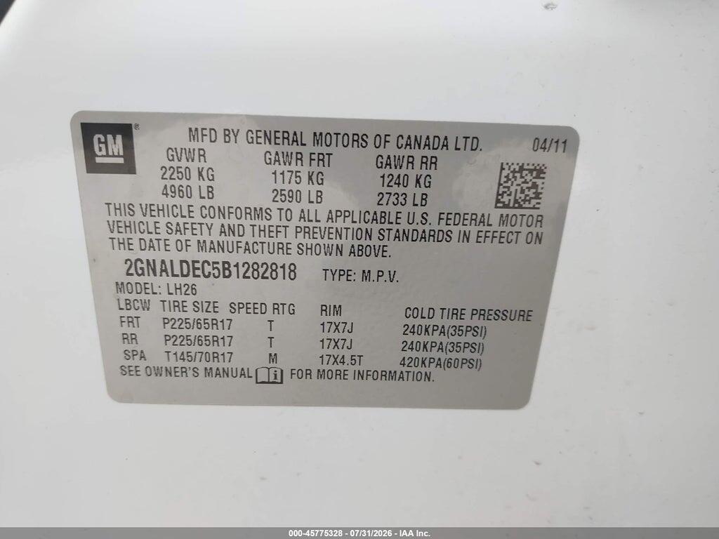 2GNALDEC5B1282818 2011 CHEVROLET EQUINOX photo no. 9