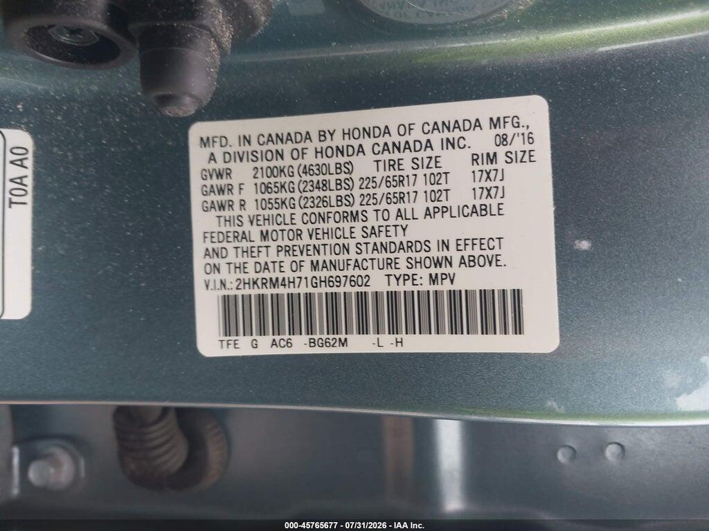 2HKRM4H71GH697602 2016 HONDA CR-V photo no. 9