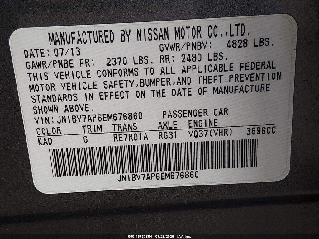 JN1BV7AP6EM676860 2014 INFINITI Q50 photo no. 9