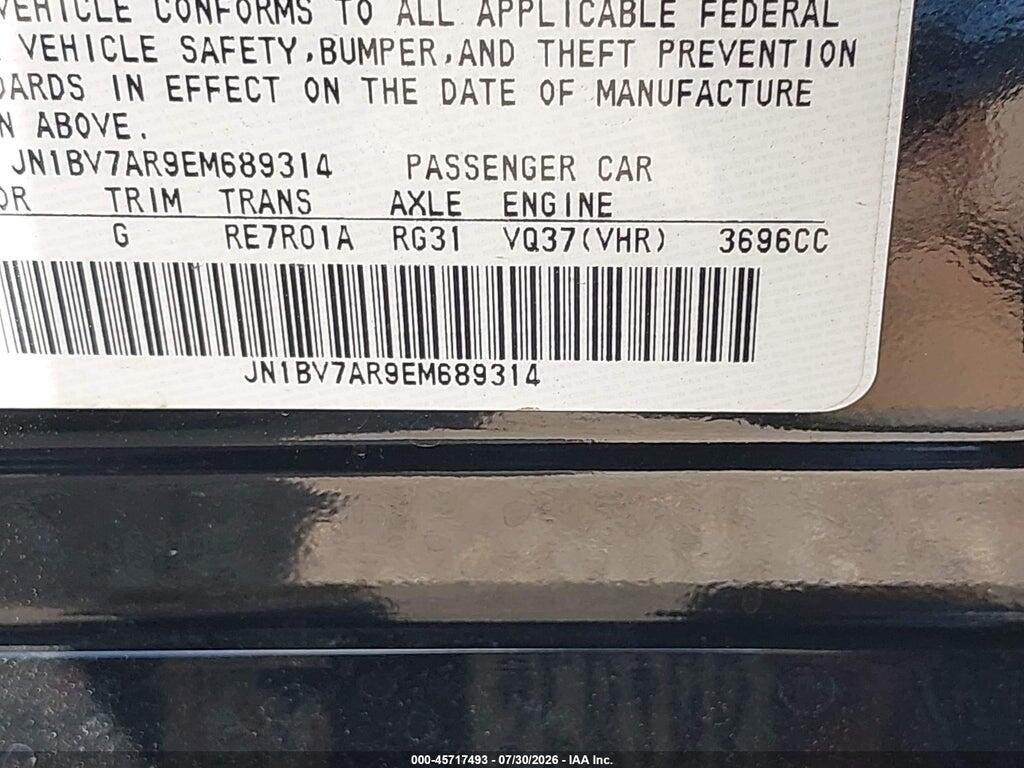 JN1BV7AR9EM689314 2014 INFINITI Q50 photo no. 9