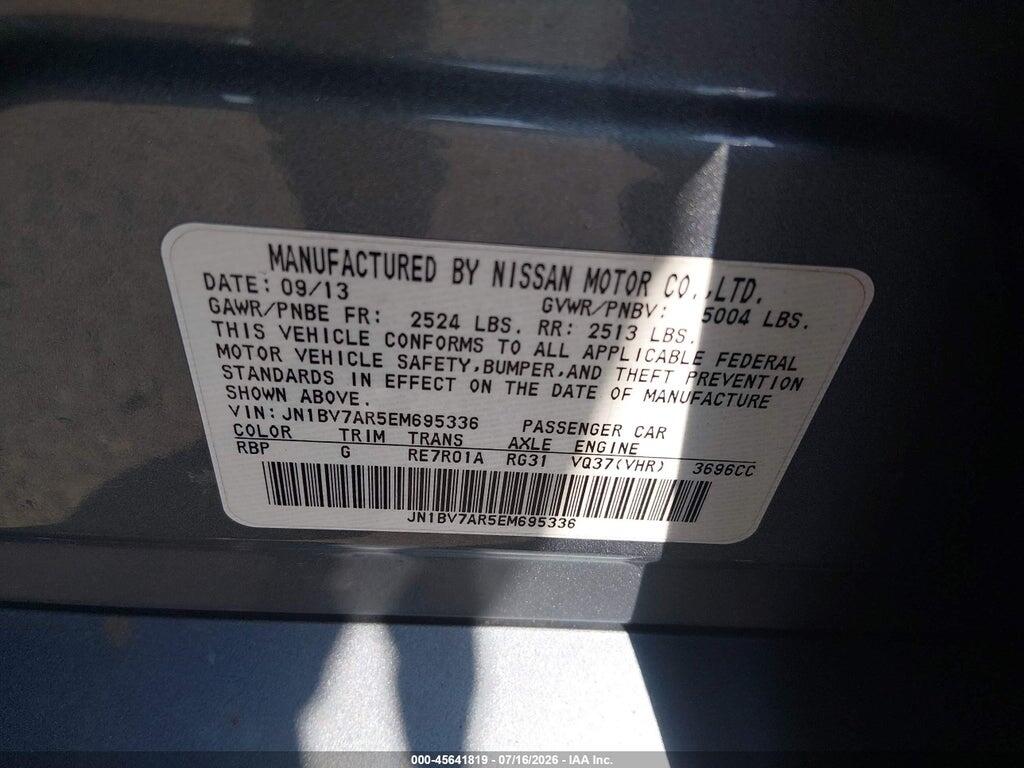 JN1BV7AR5EM695336 2014 INFINITI Q50 photo no. 9