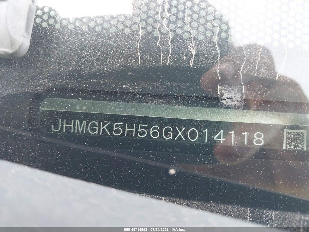 JHMGK5H56GX014118 2016 HONDA FIT photo no. 9