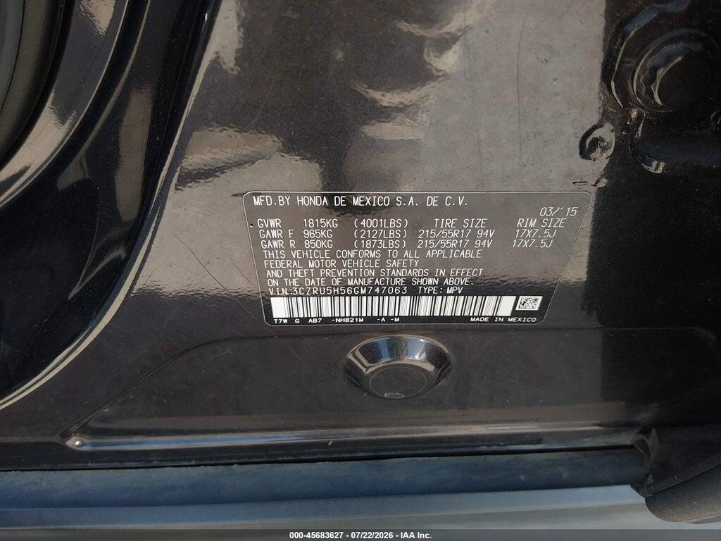 3CZRU5H56GM747063 2016 HONDA HR-V photo no. 9