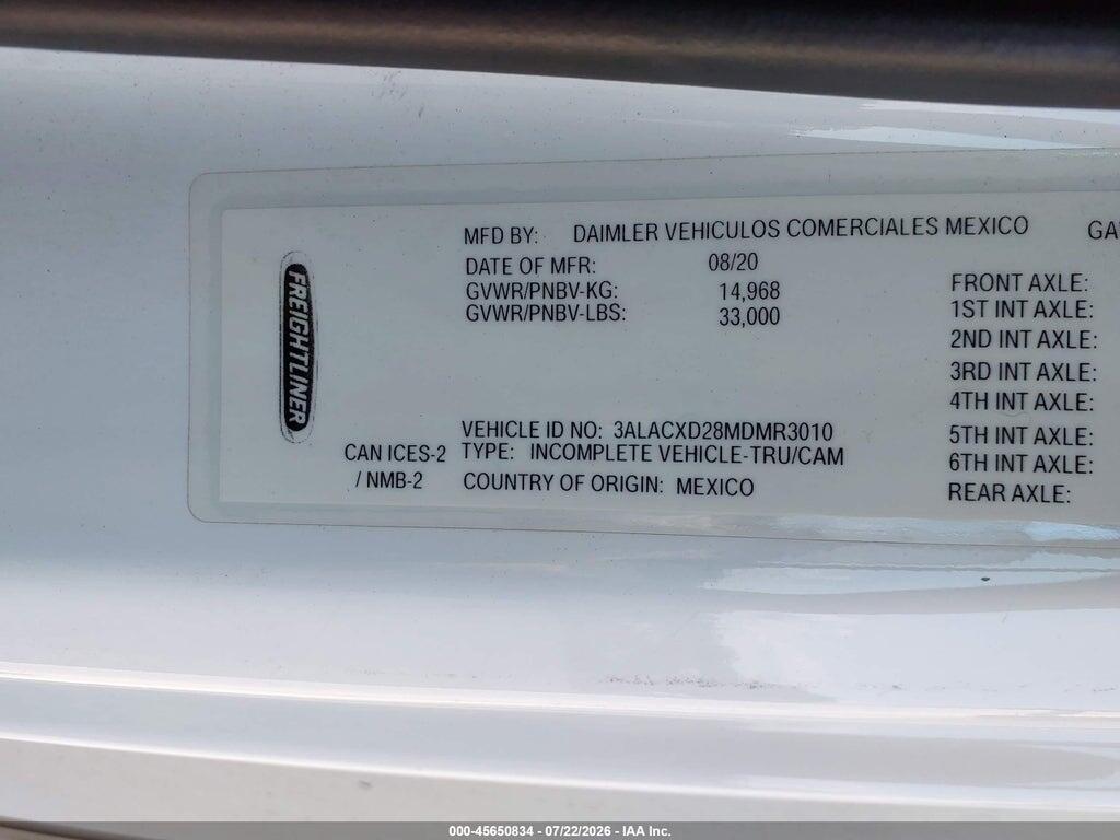 3ALACXD28MDMR3010 2021 FREIGHTLINER M2 106 photo no. 8