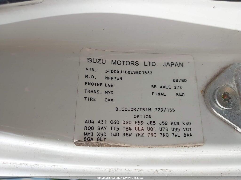 54DC4J1B8ES801533 2014 ISUZU NPR GAS CREW photo no. 8
