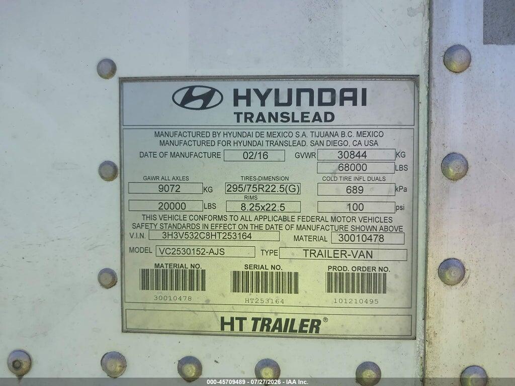 3H3V532C8HT253164 2017 HYUNDAI TRANSLEAD INC UNKNOWN photo no. 9