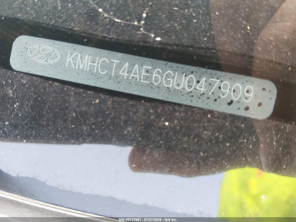 KMHCT4AE6GU047909 2016 HYUNDAI ACCENT photo no. 9