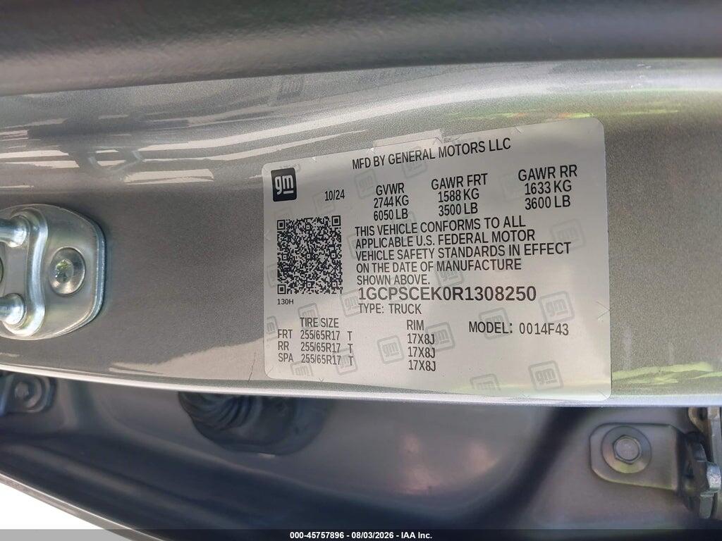 1GCPSCEK0R1308250 2024 CHEVROLET COLORADO photo no. 9