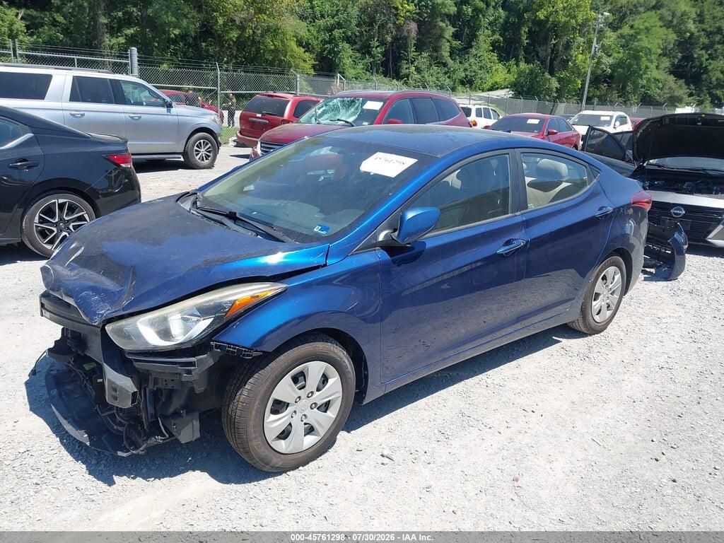 5NPDH4AE5GH785267 2016 HYUNDAI ELANTRA photo no. 2