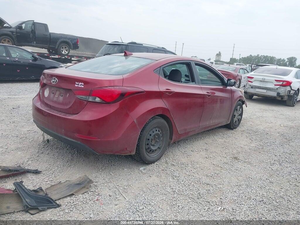 5NPDH4AE3GH771674 2016 HYUNDAI ELANTRA photo no. 4