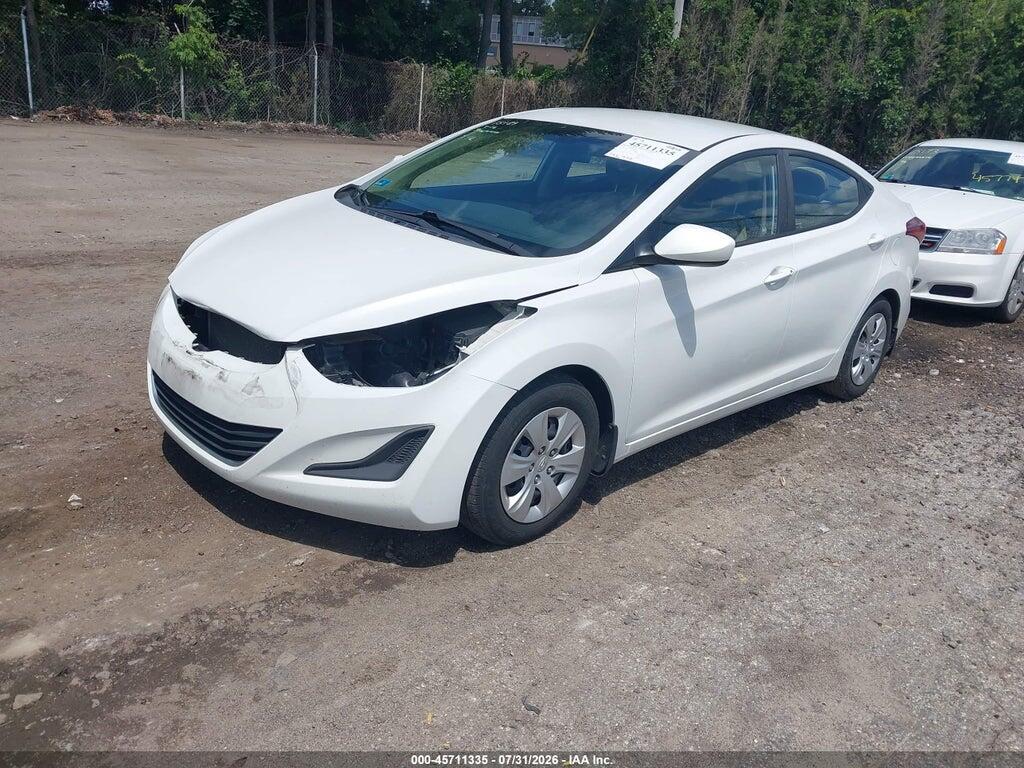 5NPDH4AEXGH795583 2016 HYUNDAI ELANTRA photo no. 2