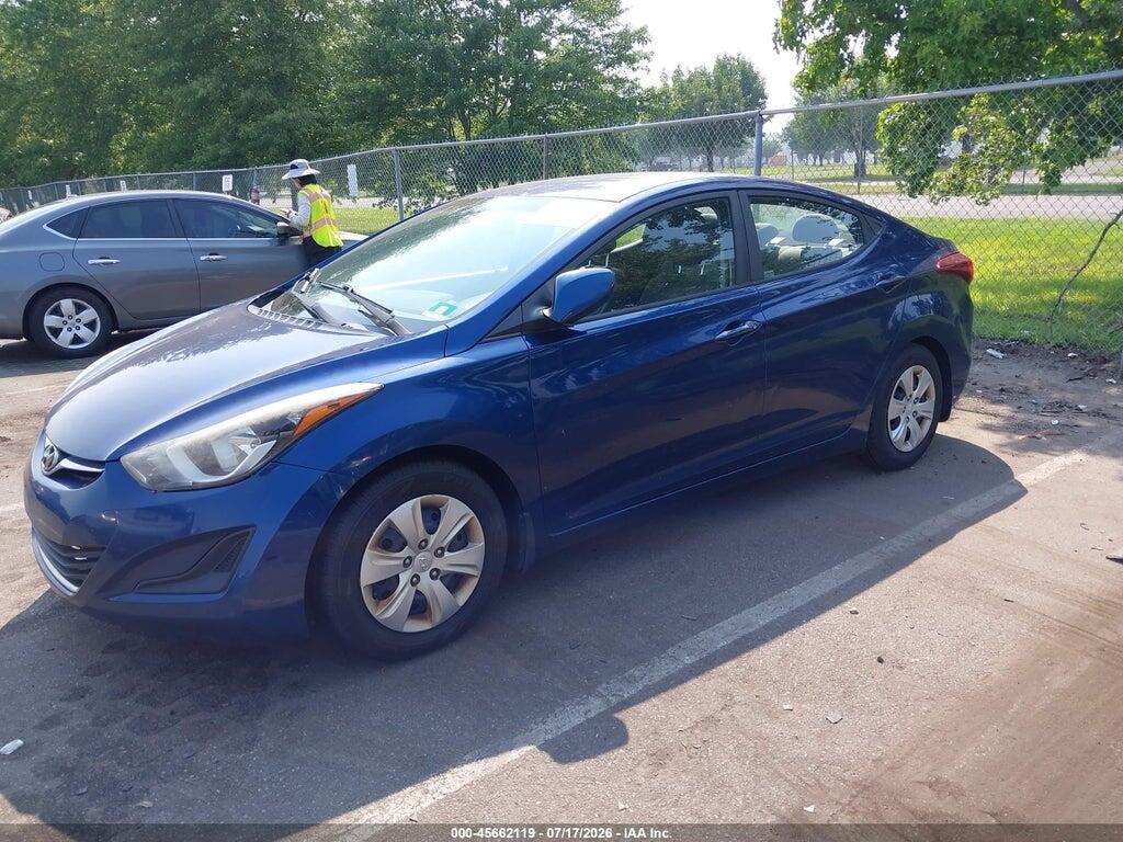 5NPDH4AE4GH749652 2016 HYUNDAI ELANTRA photo no. 2