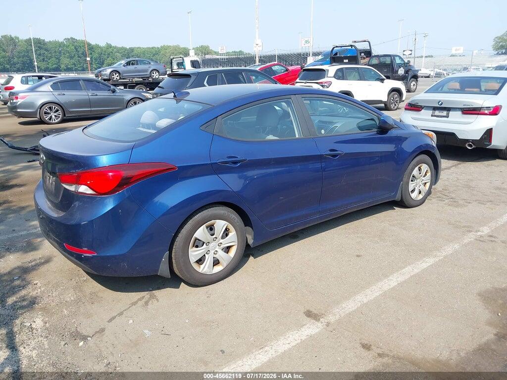 5NPDH4AE4GH749652 2016 HYUNDAI ELANTRA photo no. 4