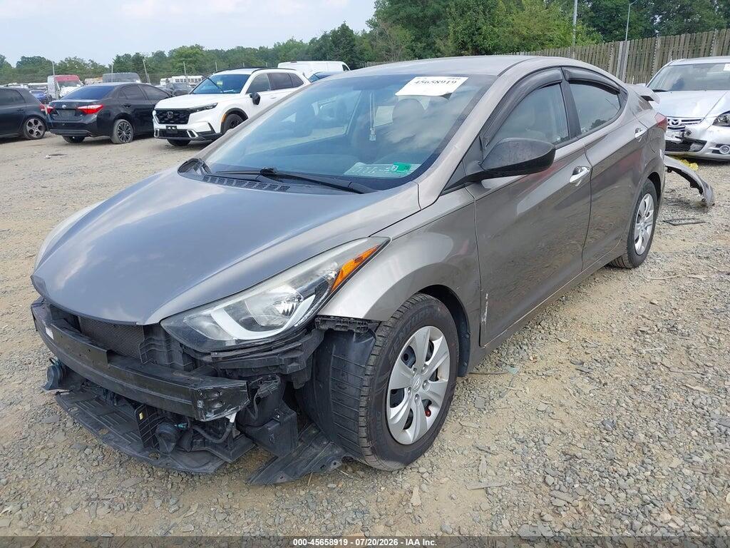 5NPDH4AE6GH732397 2016 HYUNDAI ELANTRA photo no. 2