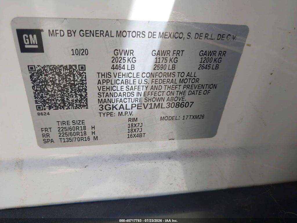 3GKALPEV1ML308607 2021 GMC TERRAIN photo no. 9