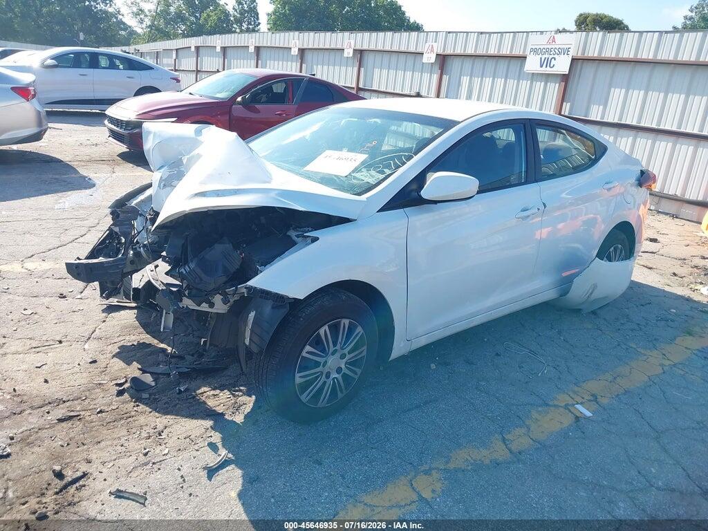 5NPDH4AE4GH740076 2016 HYUNDAI ELANTRA photo no. 2