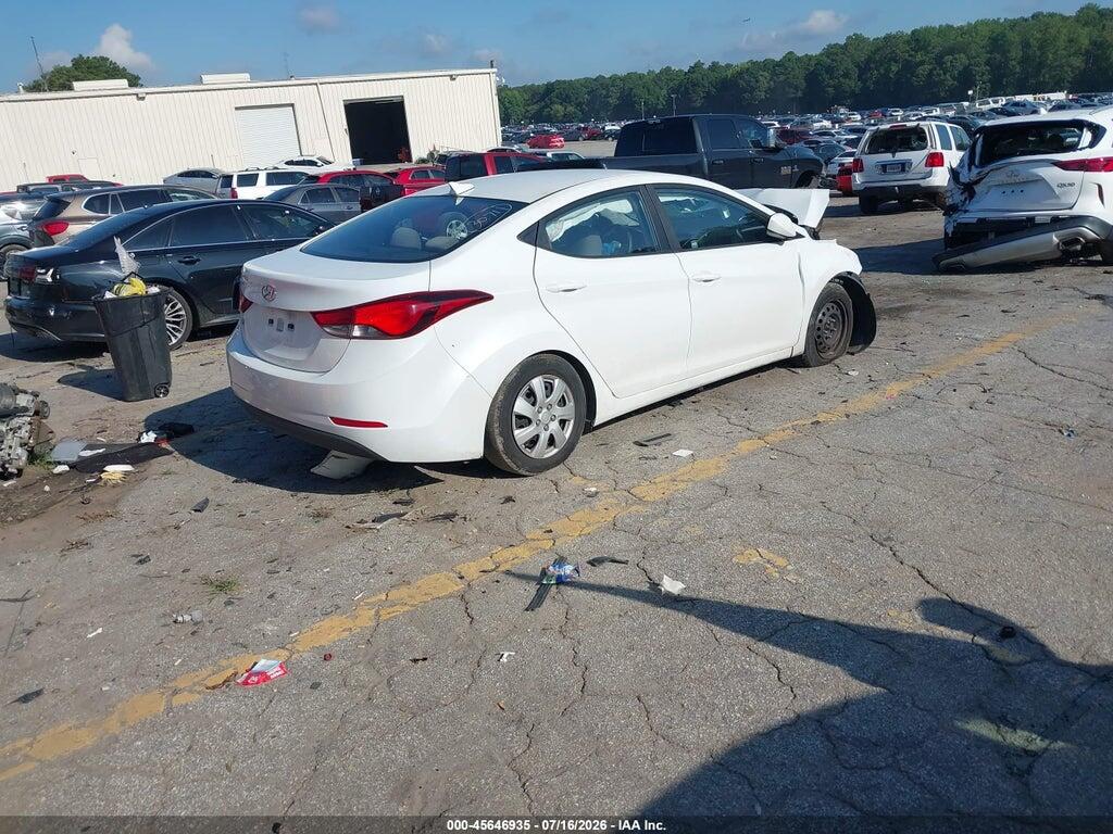 5NPDH4AE4GH740076 2016 HYUNDAI ELANTRA photo no. 4
