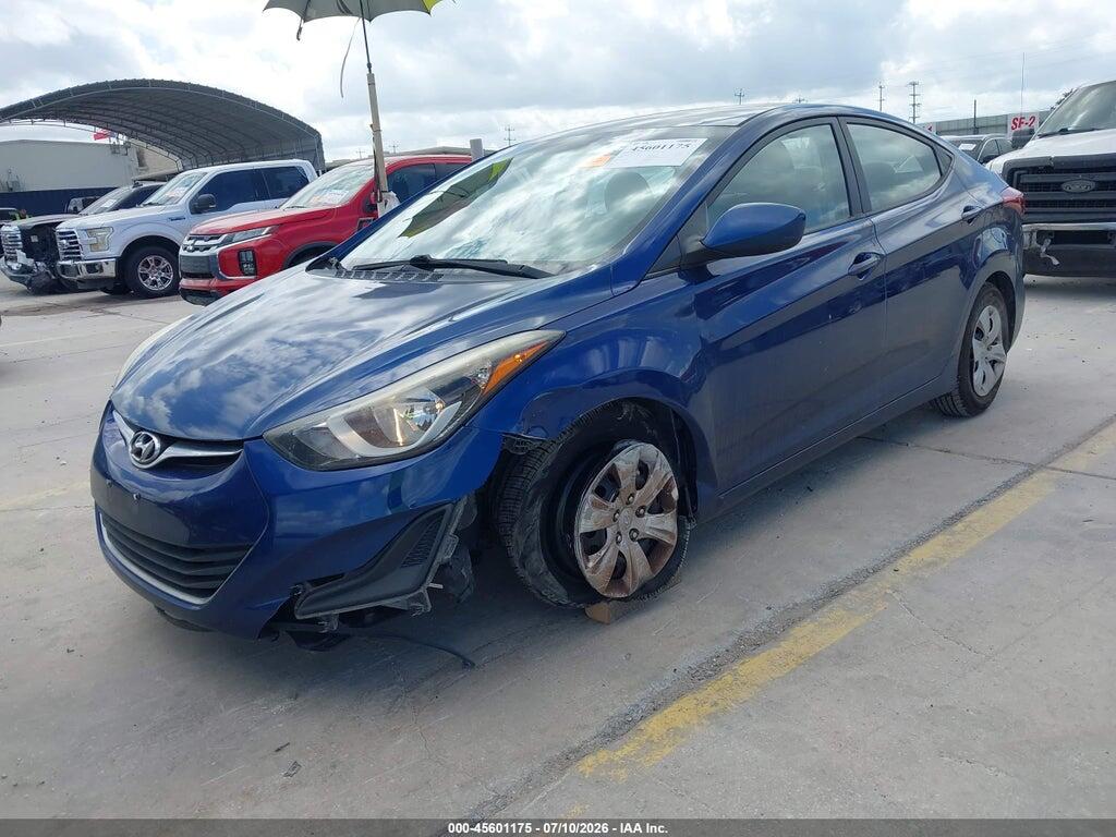 5NPDH4AE9GH749663 2016 HYUNDAI ELANTRA photo no. 2
