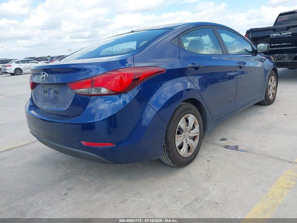5NPDH4AE9GH749663 2016 HYUNDAI ELANTRA photo no. 4