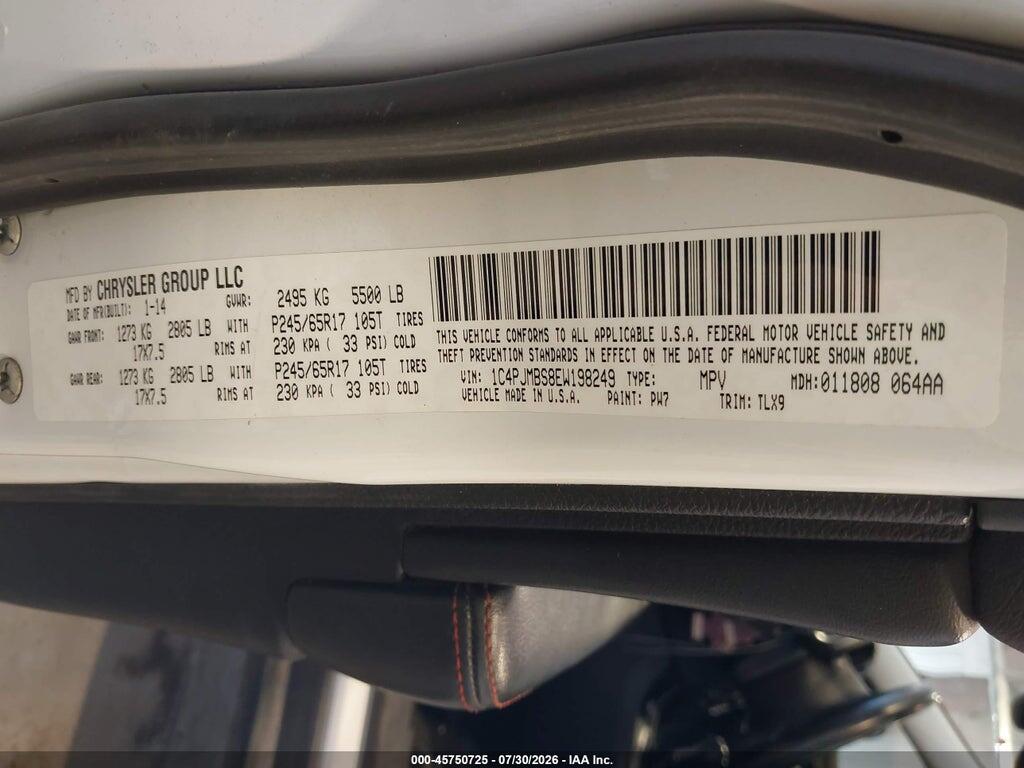 1C4PJMBS8EW198249 2014 JEEP CHEROKEE photo no. 9