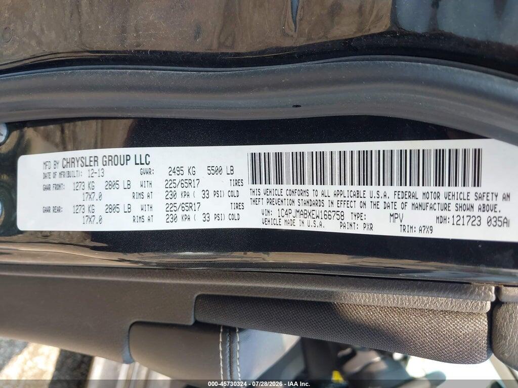 1C4PJMABXEW166758 2014 JEEP CHEROKEE photo no. 9
